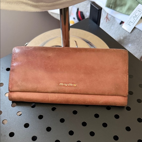 Miu Miu Handbags - Miu Miu Rose Leather Wallet